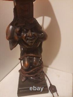 Ancienne Statue en Bois Sculpture Medieval Moyen age Neo Gothique