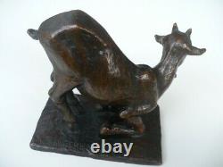 Ancienne Statue en Bronze Sculpture Animalière Signée L. SANGERHAUSEN