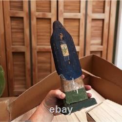 Ancienne Statue religieuse de la Sainte vierge en bois