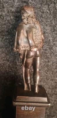 Ancienne Statuette Bronze L'aiglon Fils Napoléon I, Époque XIXe