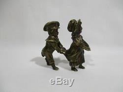Ancienne Statuette Sculpture Figurines En Bronze Jeux Enfants