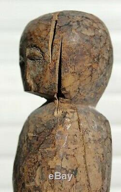 Ancienne Statuette de chasse Baoulé BO USU + socle 1900-1949 Art Africain