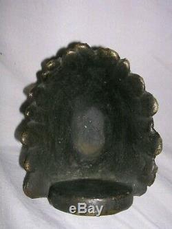 Ancienne Tete D Indien En Bronze