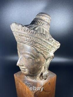 Ancienne Tête De Bouddha Khmer Vintage Bouddha ´s Head