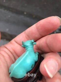 Ancienne figurine en tourquoise Antique tourquois Cowl 23 gram 4 cm