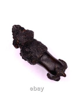 Ancienne figurine statue sculpture en bronze chien caniche Antique Poodle dog