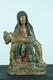 Ancienne Grande Statue Religieuse Pi&eacute;ta Gothique Bois Sculpt&eacute; Polychrome Xv &egrave;me