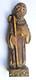 Ancienne Magnifique Sculpture Statuette Saint Benoit En Plâtre Polychrome 20 Cm
