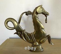 Ancienne paire chevaux de gondole ornements en bronze statue sculpture Art déco