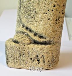 Ancienne rare Statue Sculpture En Pierre Saint Patrick superbe objet de 22 cm