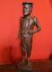 Ancienne Sculpture Art Colon Statue Bois Indochine Art Populaire Militaria D&eacute;co