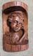 Ancienne Sculpture Bois Ch&eacute;rubin Visage Enfant T&ecirc;te D'ange Statue Angelot D&eacute;co