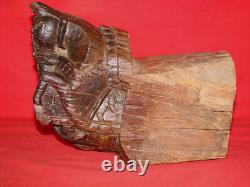 Ancienne sculpture bois tête de cheval