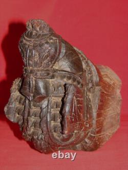 Ancienne sculpture bois tête de cheval
