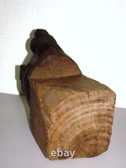 Ancienne sculpture bois tête de cheval
