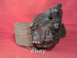 Ancienne sculpture bois tête de cheval