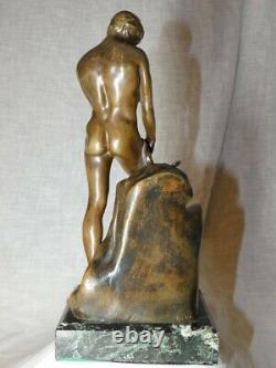 Ancienne sculpture bronze La Douleur d'Oreste Raoul LARCHE 1860-1912 France