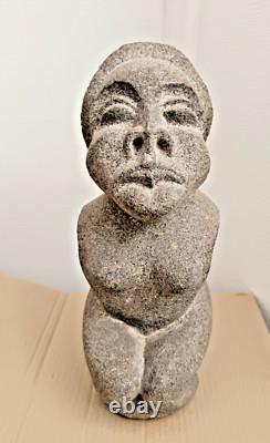 Ancienne sculpture buste vintage africaine Shona en pierre Art africain