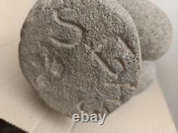 Ancienne sculpture buste vintage africaine Shona en pierre Art africain