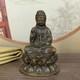 Ancienne Sculpture Chinoise De Bouddha En Bronze, Statue D'art Asiatique