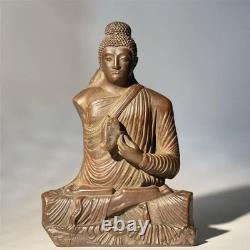 Ancienne sculpture chinoise de Bouddha en bronze, statue d'art asiatique