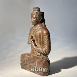Ancienne sculpture chinoise de Bouddha en bronze, statue d'art asiatique
