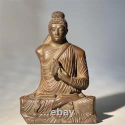Ancienne sculpture chinoise de Bouddha en bronze, statue d'art asiatique