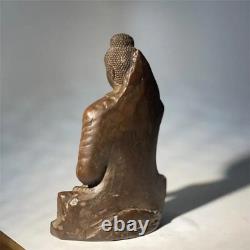 Ancienne sculpture chinoise de Bouddha en bronze, statue d'art asiatique