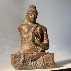 Ancienne sculpture chinoise de Bouddha en bronze, statue d'art asiatique