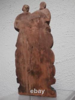 Ancienne sculpture de la trinité bois GOA XVIIIème religion Antique religious