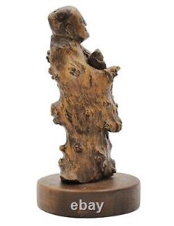 Ancienne sculpture en bois représentant un immortel Bois Chine