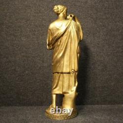 Ancienne sculpture en bronze doré statue signe Vestale femme 19ème siècle 800