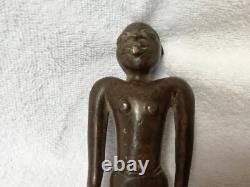 Ancienne sculpture idole en bronze époque début XXe