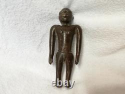 Ancienne sculpture idole en bronze époque début XXe