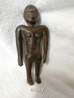 Ancienne sculpture idole en bronze époque début XXe