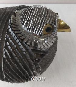 Ancienne sculpture, oiseau en métal, Alexander Blazquez, Mexique