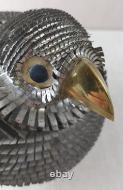 Ancienne sculpture, oiseau en métal, Alexander Blazquez, Mexique