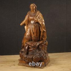 Ancienne sculpture religieuse en bois sainte Thérèse extase statue 18ème siècle