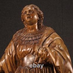 Ancienne sculpture religieuse en bois sainte Thérèse extase statue 18ème siècle
