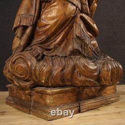 Ancienne sculpture religieuse en bois sainte Thérèse extase statue 18ème siècle