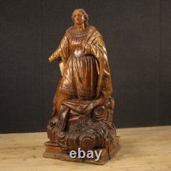 Ancienne sculpture religieuse en bois statue sainte Thèrse extase 18ème siècle