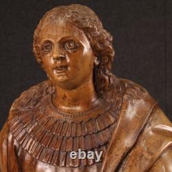 Ancienne sculpture religieuse en bois statue sainte Thèrse extase 18ème siècle