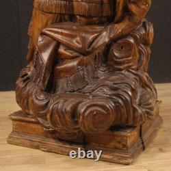 Ancienne sculpture religieuse en bois statue sainte Thèrse extase 18ème siècle
