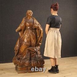 Ancienne sculpture religieuse en bois statue sainte Thèrse extase 18ème siècle