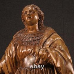 Ancienne sculpture religieuse en bois statue sainte Thèrse extase 18ème siècle