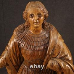 Ancienne sculpture religieuse en bois statue sainte Thèrse extase 18ème siècle