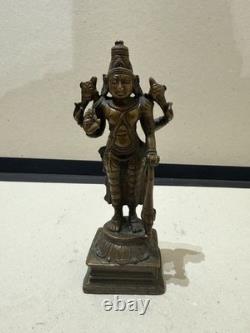 Ancienne sculpture statue divinité Shiva bronze Sud de L'Inde 18-19ème