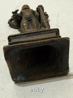 Ancienne sculpture statue divinité Shiva bronze Sud de L'Inde 18-19ème