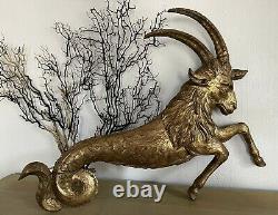 Ancienne sculpture statue en bois doré animal antique XIXè cabinet de curiosité