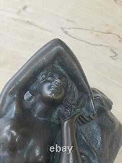 Ancienne sculpture statue en bronze signé Pradier femme nue